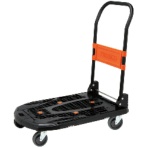 ＴＲＵＳＣＯ　軽量樹脂台車　カルティオ　７８０×４９０ｍｍ　折畳み　黒　ＭＰＫ－７８０－ＢＫ　１台