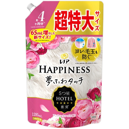 Ｐ＆Ｇ　レノアハピネス　夢ふわタッチ　アンティークローズの香り　つめかえ用　超特大サイズ　１２８５ｍＬ　１個1