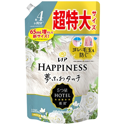Ｐ＆Ｇ　レノアハピネス　夢ふわタッチ　ホワイトティーの香り　つめかえ用　超特大サイズ　１２８５ｍＬ　１パック1