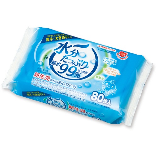 ティー・エイチ・ティー　スマイルママ　水分たっぷり純水９９％おしりふき　１パック（２４０枚：８０枚×３個）2