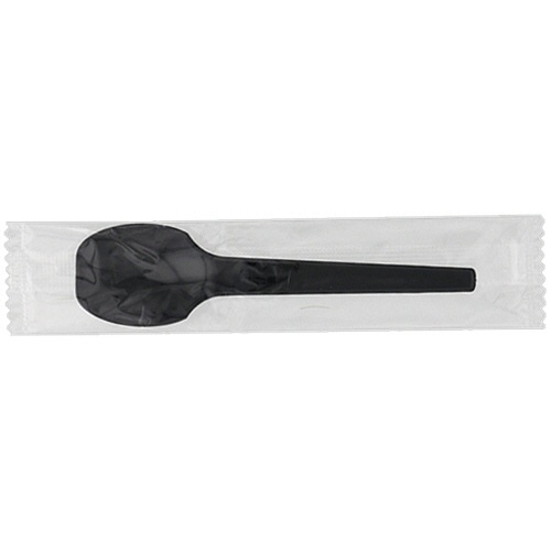 シモジマ　ＨＥＩＫＯ　プラスチックスプーン　１０ｃｍ　黒　単袋　＃００４５１３０１６　１パック（１００本）2