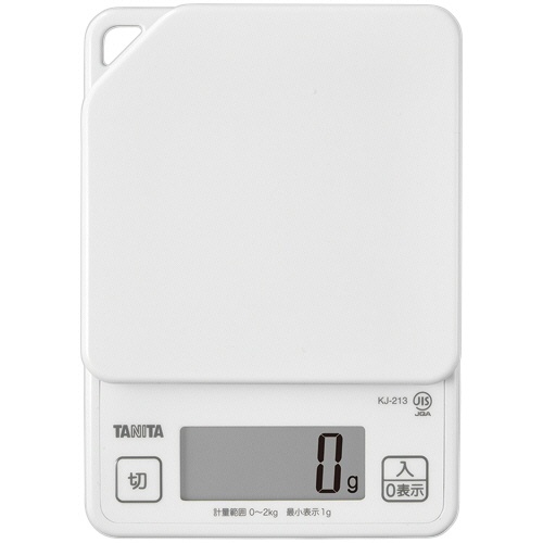 タニタ　デジタルクッキングスケール　２ｋｇ　ココナッツホワイト　ＫＪ－２１３－ＷＨ　１台1