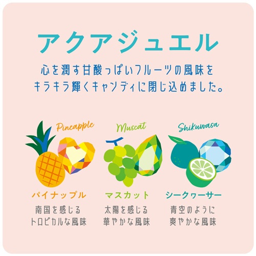 野州たかむら　宝石型キャンディ　ＡＱＵＡ　ＪＥＷＥＬ（アクア　ジュエル）　４０ｇ　１袋2