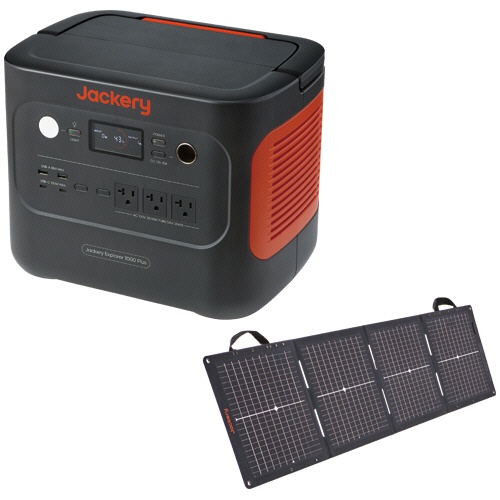 ジャクリ　ポータブル電源　１０００Ｐｌｕｓ＋ソーラーパネル　ＳｏｌａｒＳａｇａ　１００Ｍｉｎｉ　１２６４Ｗｈ　ＪＳＧ－１０１０Ｅ　１台1