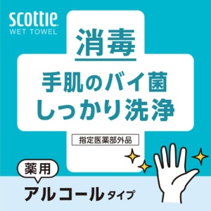 日本製紙クレシア　スコッティ　ウェットティシュー　消毒　１パック（３０枚）4