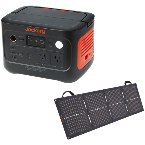 ジャクリ　ポータブル電源　６００Ｐｌｕｓ＋ソーラーパネル　ＳｏｌａｒＳａｇａ　１００Ｍｉｎｉ　６３２Ｗｈ　ＪＳＧ－０６１０Ａ　１台1