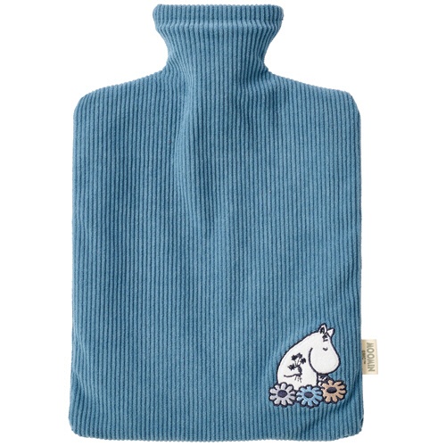 丸眞　ムーミン「あたたかブルー」　湯たんぽ（コーデュロイ）　１個1