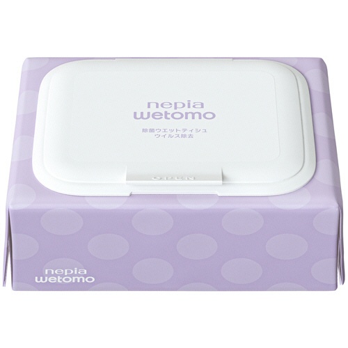 王子ネピア　ネピア　ｗｅｔｏｍｏ　除菌ウエットティシュ　ウイルス除去タイプ　アルコールタイプ　１パック（４６枚）2