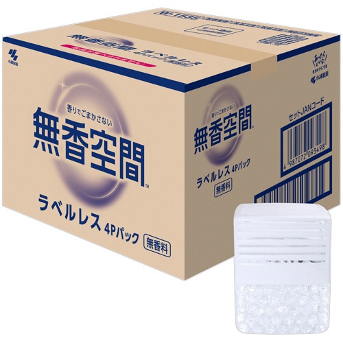 小林製薬　無香空間　ラベルレス　本体　３１５ｇ　１箱（４個）1