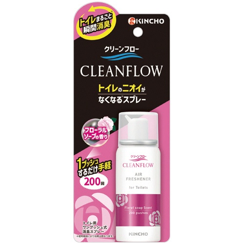 大日本除蟲菊　ＫＩＮＣＨＯ　クリーンフロー　トイレのニオイがなくなる消臭スプレー　２００回用　フローラルソープの香り　４５ｍＬ　１本1