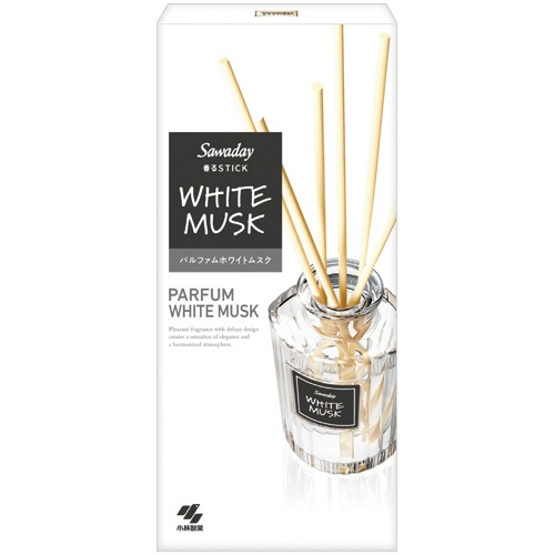 小林製薬　サワデー　香るスティック　パルファム　ホワイトムスク　本体　７０ｍＬ　１セット1