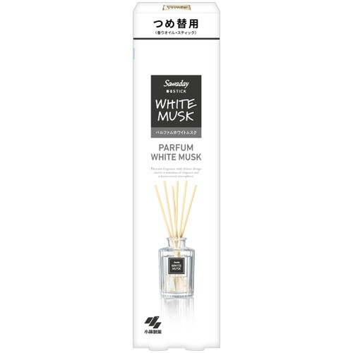 小林製薬　サワデー　香るスティック　パルファム　ホワイトムスク　つめ替用　７０ｍＬ　１セット1