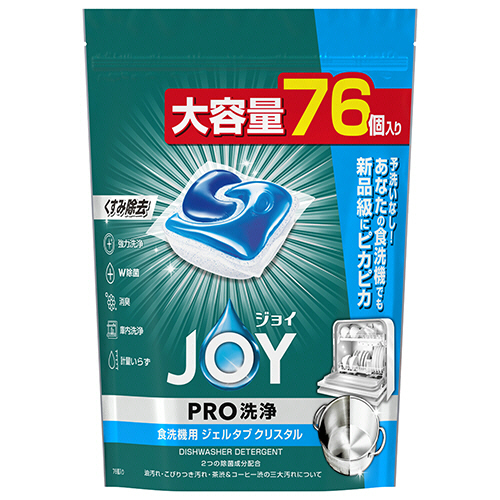 peko　　ジェルタブPRO76個入り×6袋 たのめーる】P&G ジョイ ジェルタブPRO クリスタル 食洗機用洗剤