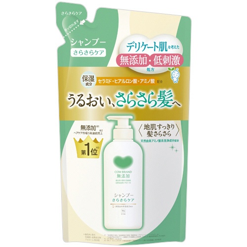 牛乳石鹸共進社　カウブランド　無添加シャンプー　さらさらケア　詰替用　３６０ｍＬ　１個1
