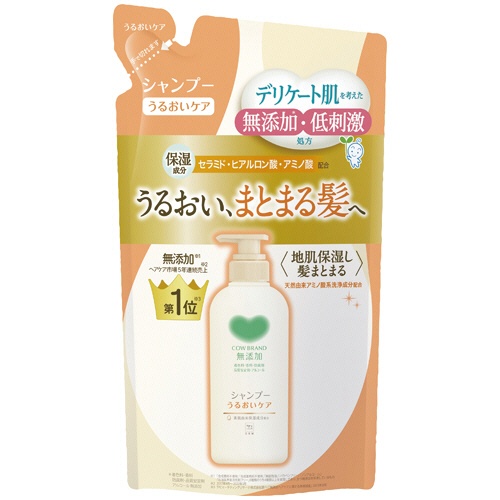 牛乳石鹸共進社　カウブランド　無添加シャンプー　うるおいケア　詰替用　３６０ｍＬ　１個1