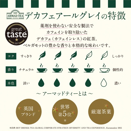 ＡＨＭＡＤ　ＴＥＡ　デカフェアールグレイ　１箱（１００バッグ）2