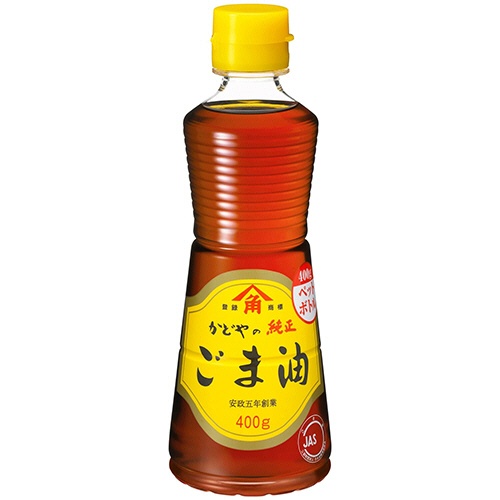 かどや製油　金印純正ごま油　４００ｇ　ペットボトル　１本1