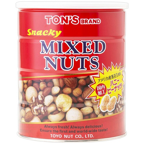 東洋ナッツ食品　スナッキー　ミックスナッツ缶　６５０ｇ　１缶1