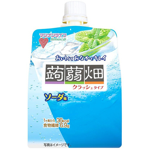 たのめーる マンナンライフ クラッシュタイプの蒟蒻畑 ソーダ味 150g 1個の通販