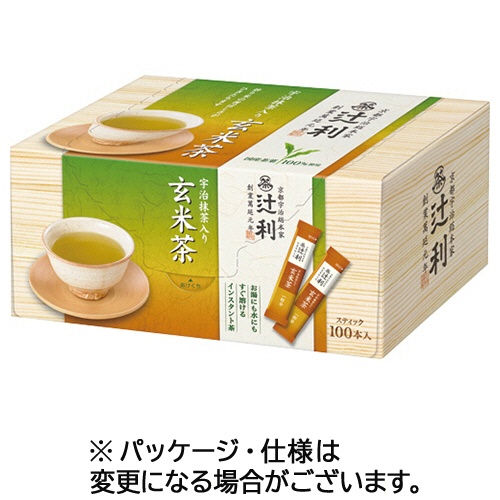 片岡物産　辻利　インスタント宇治抹茶入り玄米茶　１箱（１００本）1