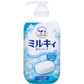 牛乳石鹸共進社　ミルキィボディソープ　やさしいせっけんの香り　本体　５５０ｍｌ　１本