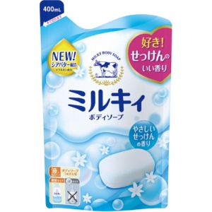 牛乳石鹸共進社　ミルキィボディソープ　やさしいせっけんの香り　詰替用　４００ｍｌ　１パック1