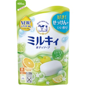 牛乳石鹸共進社　ミルキィボディソープ　シトラスソープの香り　詰替用　４００ｍｌ　１パック1