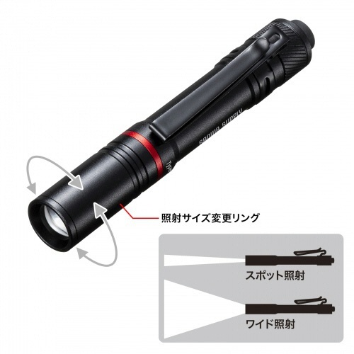 サンワサプライ　ペン型ライト（ショートタイプ・ＵＳＢ充電）　ＬＥＤ－ＰＥＮ２ＢＫ　１個2