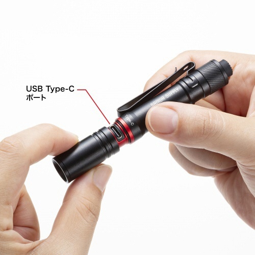 サンワサプライ　ペン型ライト（ショートタイプ・ＵＳＢ充電）　ＬＥＤ－ＰＥＮ２ＢＫ　１個6