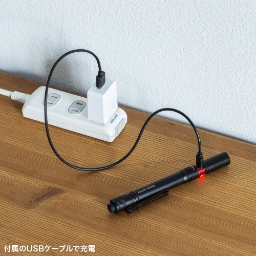 サンワサプライ　ペン型ライト（ロングタイプ・ＵＳＢ充電）　ＬＥＤ－ＰＥＮ３ＢＫ　１個7