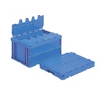 三甲　折りたたみコンテナ　サンクレットオリコン（本体フタ一体型）　容量７４．０Ｌ　ブルー　ＳＫＳＯ－Ｐ７５Ｂ－Ｓ－ＢＬ　１個