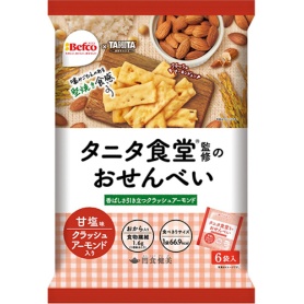 栗山米菓　タニタ食堂監修のおせんべい　アーモンド　１６ｇ／袋　１パック（６袋）
