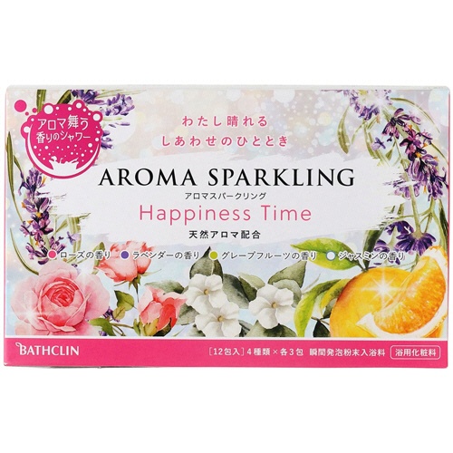 バスクリン　アロマスパークリング　ハピネスタイム　３０ｇ／包　１箱（１２包：４種×３包）1