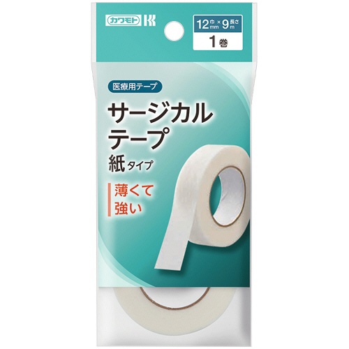 カワモト　サージカルテープ　紙タイプ　１２ｍｍ×９ｍ　０３５－５４０２００－００　１巻1