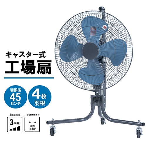 ナカトミ　４５ｃｍ工場扇　キャスター式　ＴＺＣ－４５Ｐ　１台2