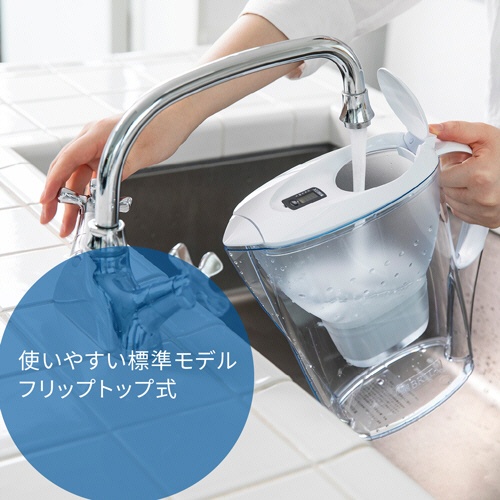 ブリタ　ポット型浄水器　マレーラ　２．４Ｌ　ホワイト　マクストラプロカートリッジ１個付　１個3