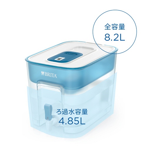 ブリタ　タンク型浄水器　フロー　８．２Ｌ　ブルー　マクストラプロカートリッジ１個付　１個2