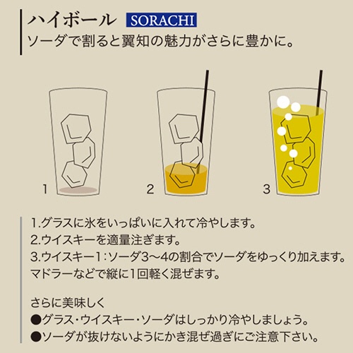 シーウィングス　檜樽熟成　ＳＯＲＡＣＨＩ　翼知　４０度　７００ｍＬ　瓶　１本3