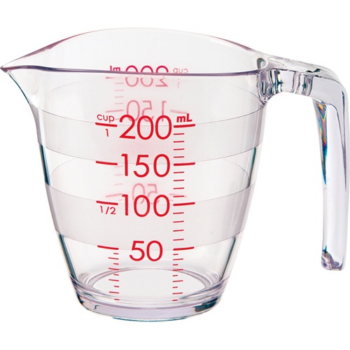 マーナ　目盛りが見やすい計量カップ　２００ｍｌ　クリア　Ｋ６４９ＣＬ　１個1