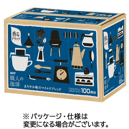 【クリックで詳細表示】UCC 職人の珈琲 ドリップコーヒー まろやか味のマイルドブレンド 7g 1箱(100袋) 119125