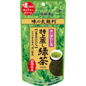 伊藤園　味の太鼓判　特上蒸し緑茶１０００　１００ｇ　１袋1