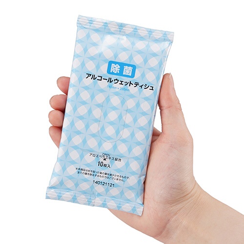 伊藤忠リーテイルリンク　携帯用アルコール除菌ウェット　１パック（２０枚：１０枚×２個）3