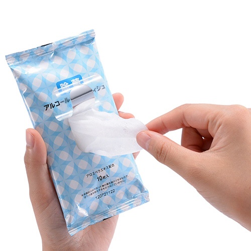 伊藤忠リーテイルリンク　携帯用アルコール除菌ウェット　１パック（２０枚：１０枚×２個）5