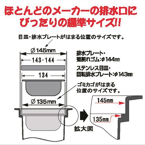 伸晃　菊割れゴム　１４５ｍｍタイプ　ブラック　ＳＰ－２０４Ｋ　１個2