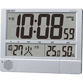 セイコー　プログラム電波時計　温湿度表示付　掛置兼用　ＳＱ４３４Ｓ　１台