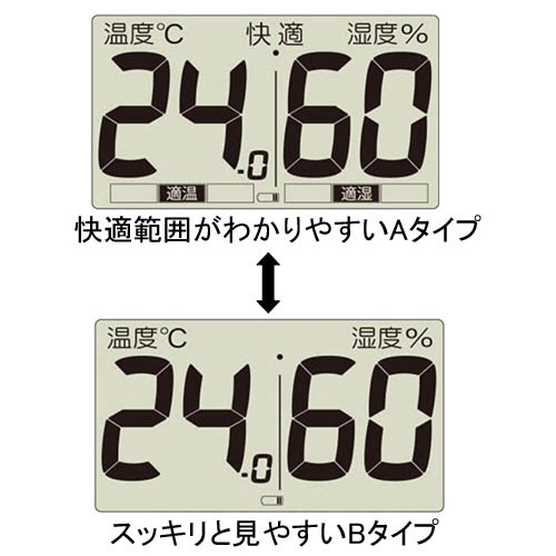クレセル　超大画面デジタル温湿度計　ＣＲ－３０００Ｗ　１個3