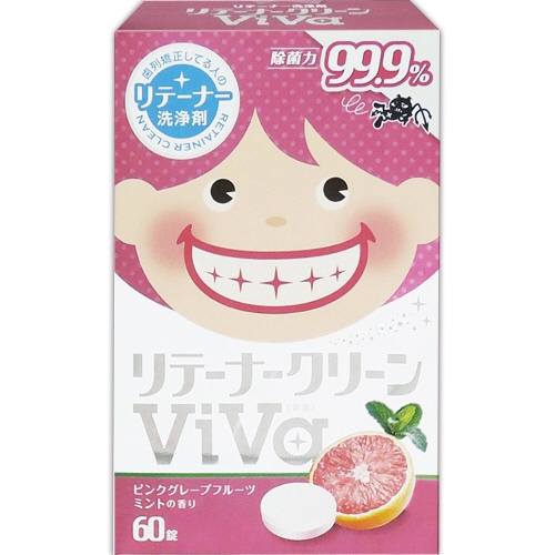 白元アース　リテーナークリーンＶｉＶａ（美歯）　Ｓ５２２６－００　１箱（６０錠）1