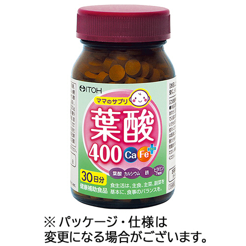 たのめーる】井藤漢方製薬 葉酸400 Ca・Feプラス 30日分 1個(120