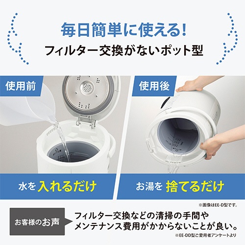 象印　スチーム式加湿器　４．０Ｌ　ソフトブラック　ＥＥ－ＴＡ６０－ＢＭ　１台3