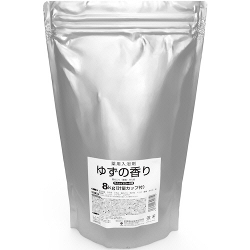 紀陽除虫菊　業務用入浴剤　ゆずの香り　８ｋｇ（計量カップ付き）　１パック1